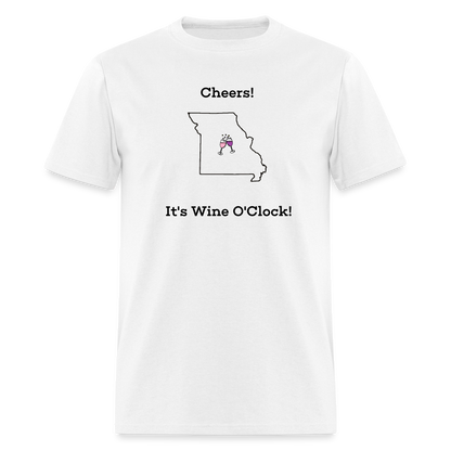 Missouri STATEment Customizable Cheers Wine Unisex/Men's White Tee Shirt - white