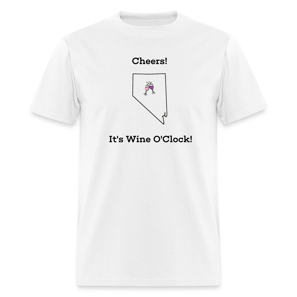 Nevada STATEment Customizable Cheers Wine Unisex/Men's White Tee Shirt - white