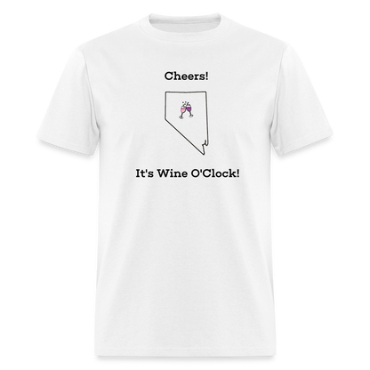 Nevada STATEment Customizable Cheers Wine Unisex/Men's White Tee Shirt - white