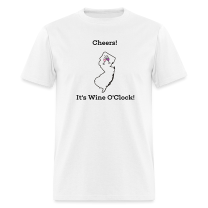 New Jersey STATEment Customizable Cheers Wine Unisex/Men's White Tee Shirt - white