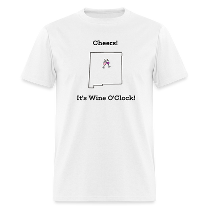 New Mexico STATEment Customizable Cheers Wine Unisex/Men's White Tee Shirt - white