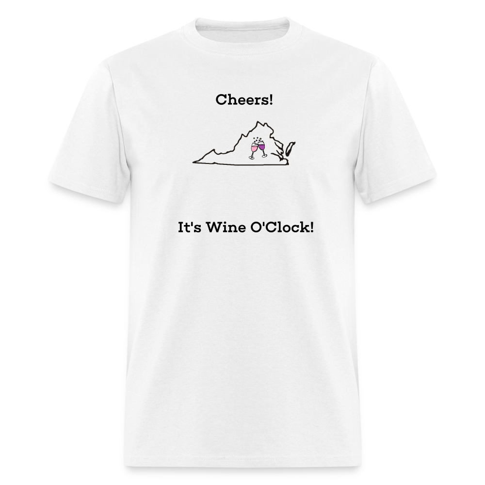 Virginia STATEment Customizable Cheers Wine Unisex/Men's White Tee Shirt - white