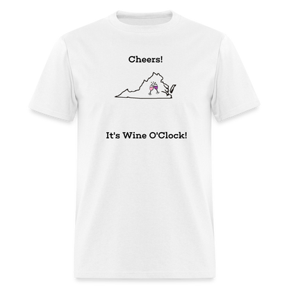 Virginia STATEment Customizable Cheers Wine Unisex/Men's White Tee Shirt - white