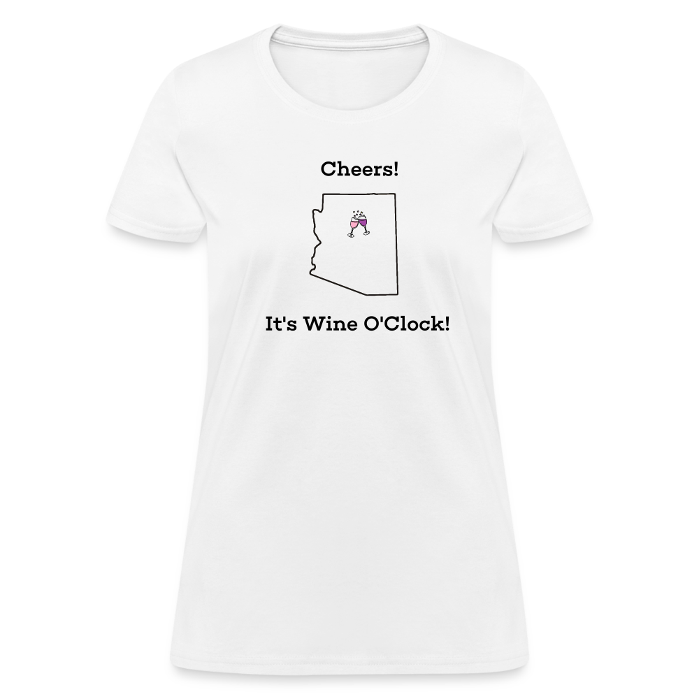 Arizona STATEment Customizable Cheers Wine Women's White Tee Shirt - white