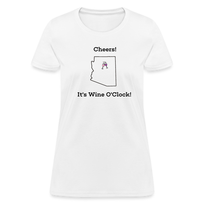 Arizona STATEment Customizable Cheers Wine Women's White Tee Shirt - white