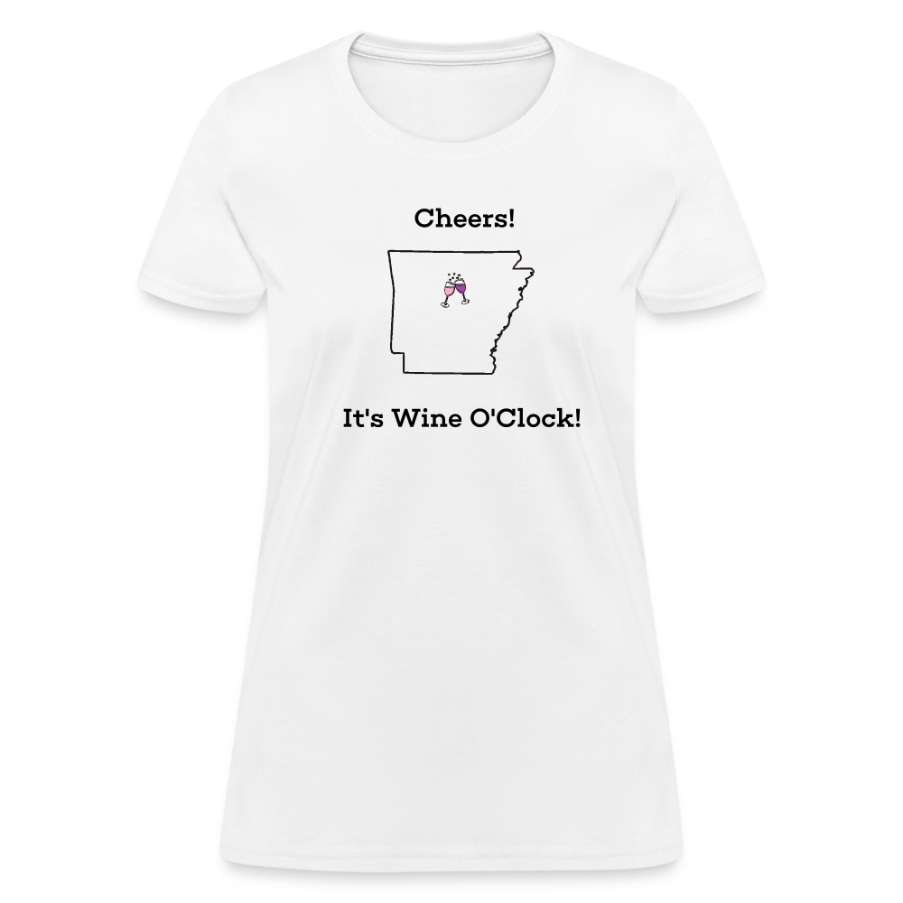 Arkansas STATEment Customizable Cheers Wine Women's White Tee Shirt - white