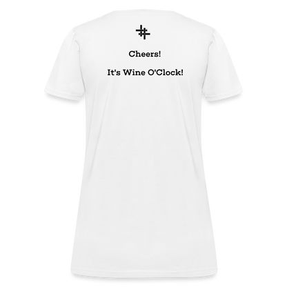 Connecticut STATEment Customizable Cheers Wine Women's White Tee Shirt - white