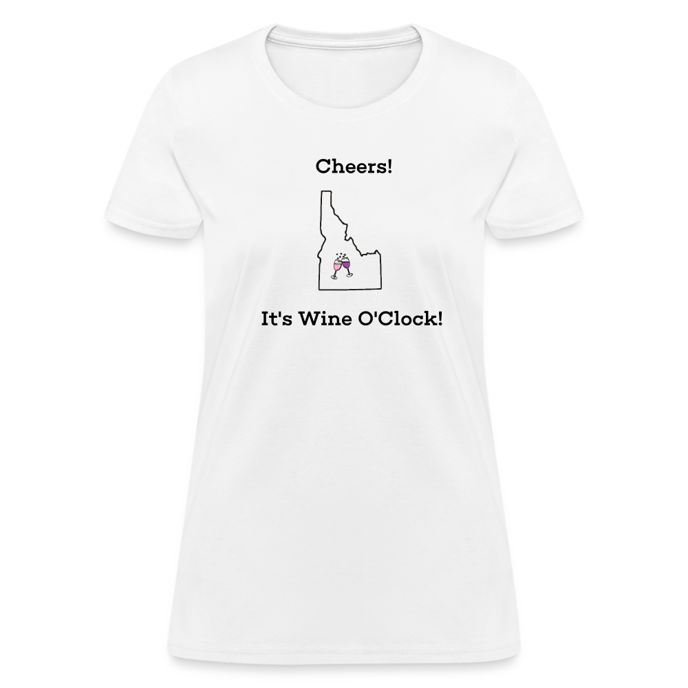 Idaho STATEment Customizable Cheers Wine Women's White Tee Shirt - white