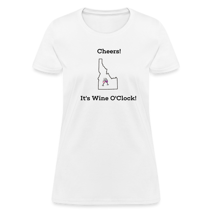 Idaho STATEment Customizable Cheers Wine Women's White Tee Shirt - white