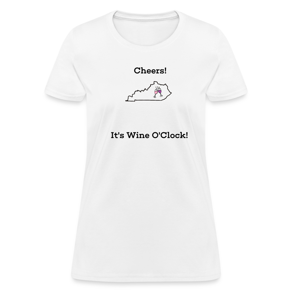 Kentucky STATEment Customizable Cheers Wine Women's White Tee Shirt - white