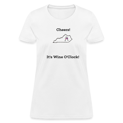 Kentucky STATEment Customizable Cheers Wine Women's White Tee Shirt - white