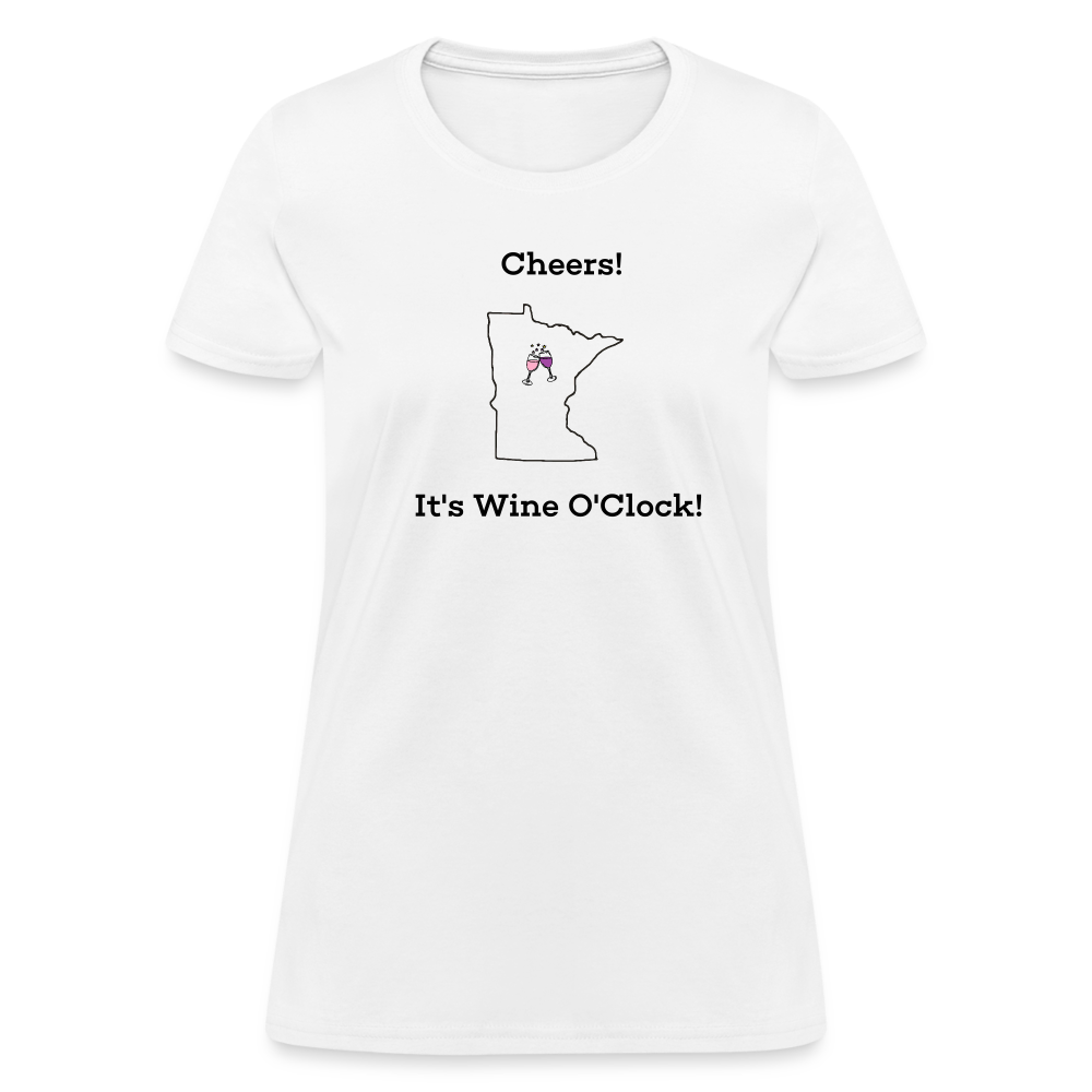 Minnesota STATEment Customizable Cheers Wine Women's White Tee Shirt - white