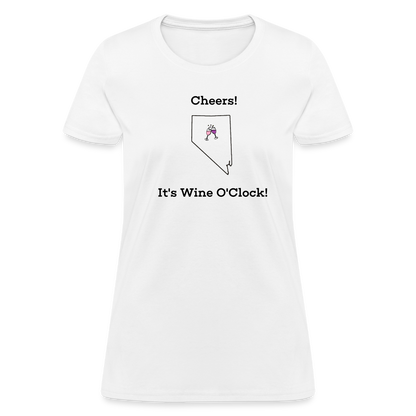 Nevada STATEment Customizable Cheers Wine Women's White Tee Shirt - white