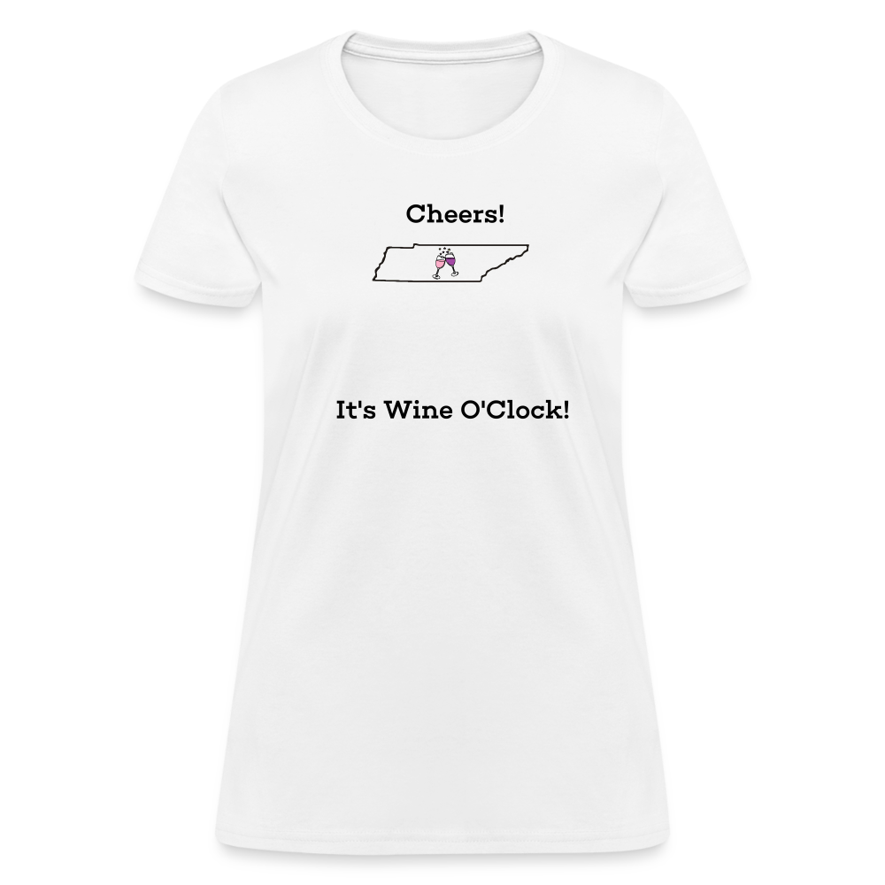 Tennessee STATEment Customizable Cheers Wine Women's White Tee Shirt - white