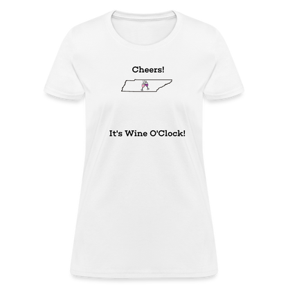 Tennessee STATEment Customizable Cheers Wine Women's White Tee Shirt - white