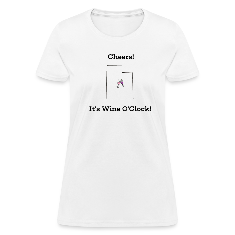 Utah STATEment Customizable Cheers Wine Women's White Tee Shirt - white