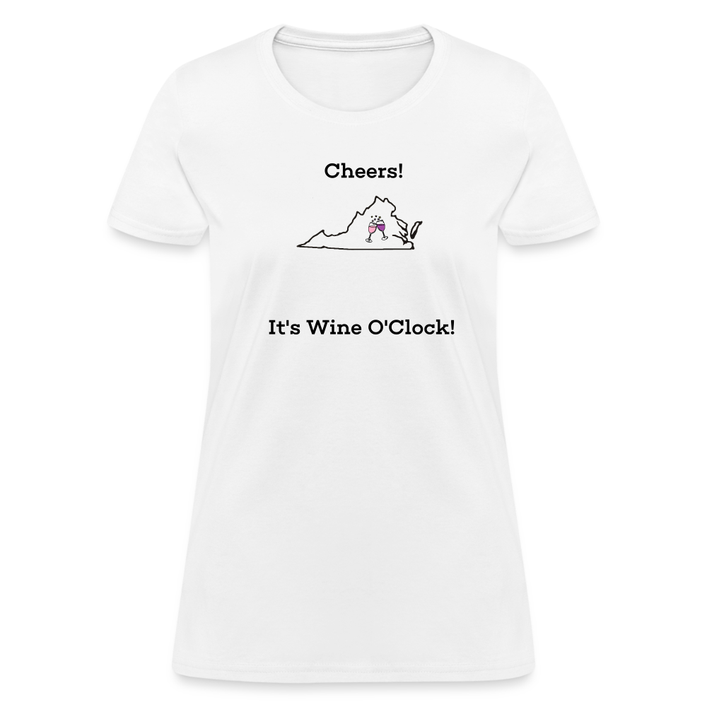 Virginia STATEment Customizable Cheers Wine Women's White Tee Shirt - white