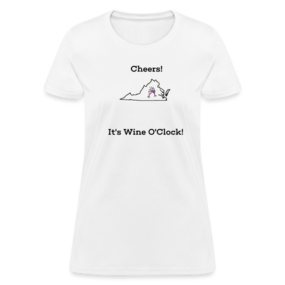 Virginia STATEment Customizable Cheers Wine Women's White Tee Shirt - white