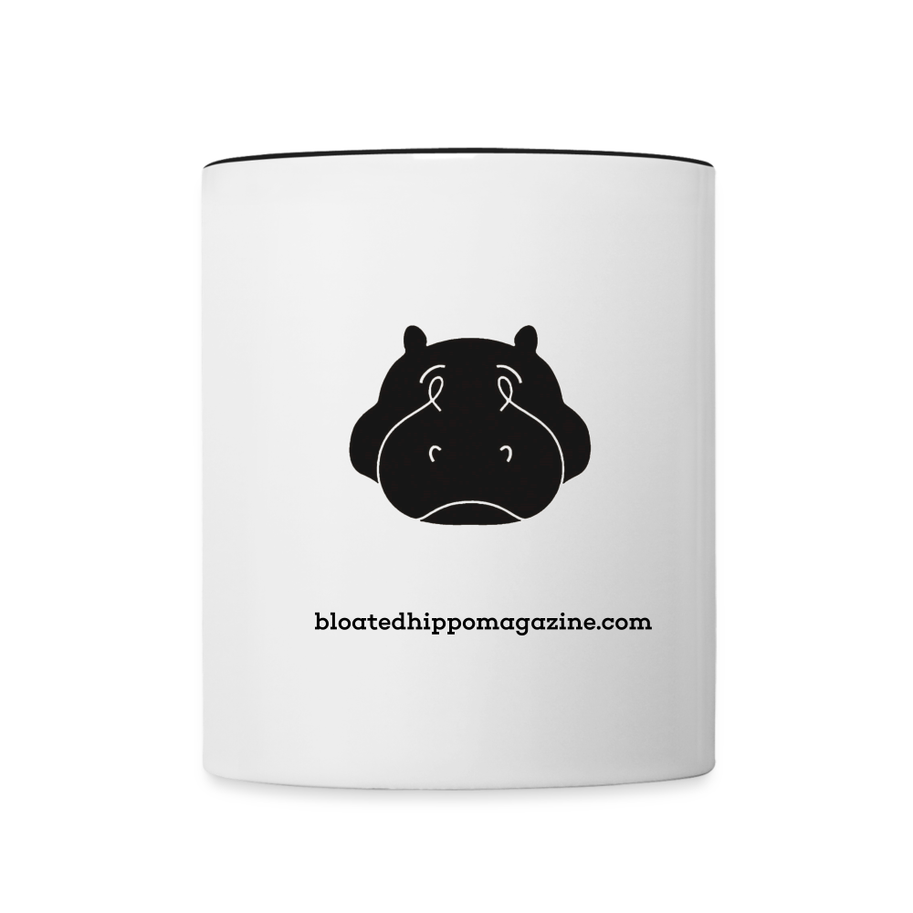 Bloated Hippo Magazine Mug - white/black