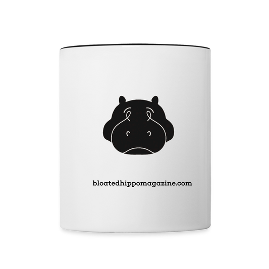 Bloated Hippo Magazine Mug - white/black