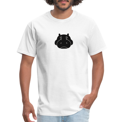 Bloated Hippo Magazine Unisex/Men's White Tee Shirt - white